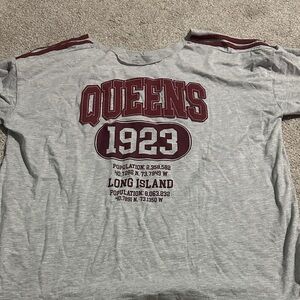 Target Gray and Maroon Graphic Blouse